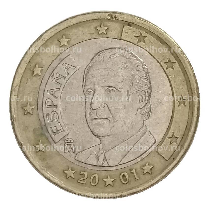Монета 1 евро 2001 года Испания