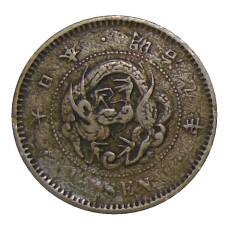 Монета 1/2 сена 1876 года Япония (аверс)