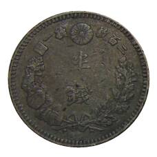 Монета 1/2 сена 1887 года Япония (реверс)