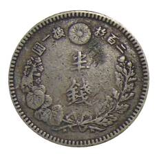 Монета 1/2 сена 1887 года Япония (реверс)