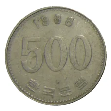Монета 500 вон 1988 года Южная Корея (аверс)