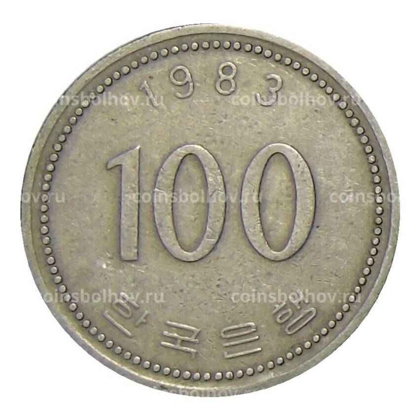 Монета 100 вон 1983 года Южная Корея