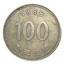 Монета 100 вон 1986 года Южная Корея (аверс)