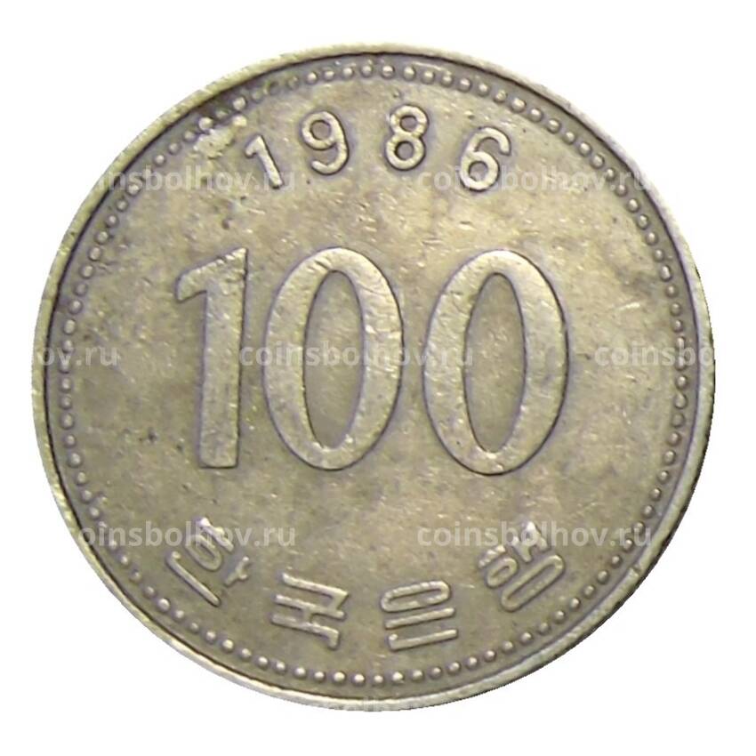 Монета 100 вон 1986 года Южная Корея