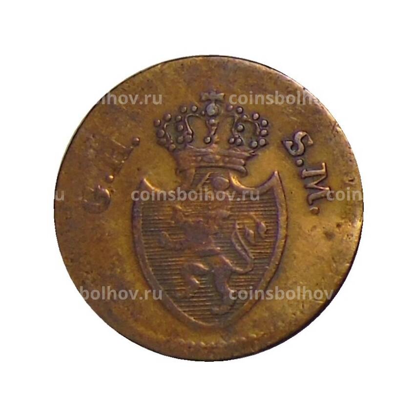 Монета 1 пфенниг 1819 года Германские государства Гессен-Дармштадт (вид 2)