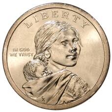 Монета 1 доллар 2020 года Сакагавея (Индианка) «Элизабет Ператрович — Закон о борьбе с дискриминацией 1945» P (реверс)