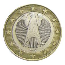 Монета 1 евро 2002 года J Германия (аверс)