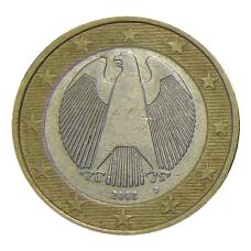 Монета 1 евро 2002 года D Германия (аверс)