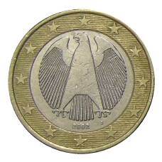 Монета 1 евро 2002 года J Германия (аверс)