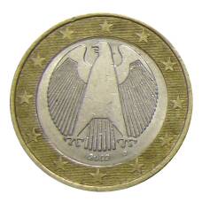 Монета 1 евро 2002 года D Германия (аверс)
