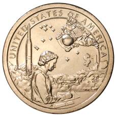 Монета 1 доллар 2019 года США Сакагавея (Индианка) «Индейцы в космической программе» D (аверс)