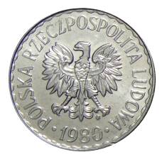 Монета 1 злотый 1980 года Польша (реверс)