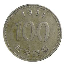 Монета 100 вон 1991 года Южная Корея (аверс)