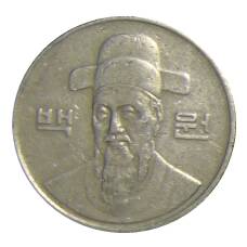 Монета 100 вон 1992 года Южная Корея (реверс)