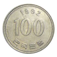Монета 100 вон 1992 года Южная Корея (аверс)