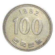 Монета 100 вон 1992 года Южная Корея (аверс)