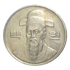 Монета 100 вон 1992 года Южная Корея (реверс)