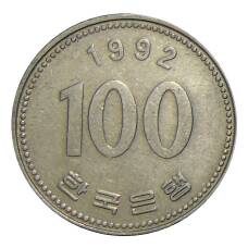 Монета 100 вон 1992 года Южная Корея (аверс)