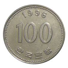 Монета 100 вон 1996 года Южная Корея (аверс)