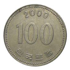 Монета 100 вон 2000 года Южная Корея (аверс)