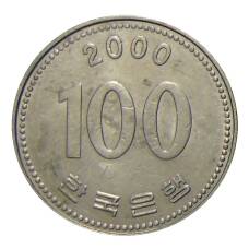 Монета 100 вон 2000 года Южная Корея (аверс)