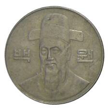 Монета 100 вон 2001 года Южная Корея (реверс)