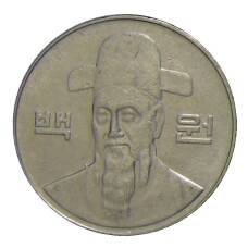 Монета 100 вон 2002 года Южная Корея (реверс)