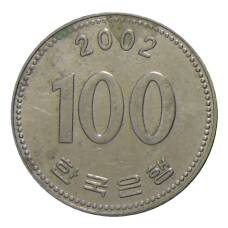 Монета 100 вон 2002 года Южная Корея (аверс)