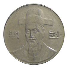 Монета 100 вон 2002 года Южная Корея (реверс)