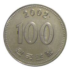 Монета 100 вон 2002 года Южная Корея (аверс)