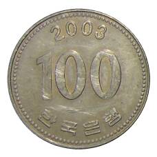 Монета 100 вон 2003 года Южная Корея (аверс)