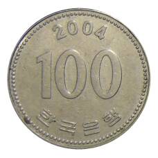 Монета 100 вон 2004 года Южная Корея (аверс)
