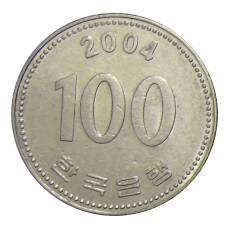 Монета 100 вон 2004 года Южная Корея (аверс)