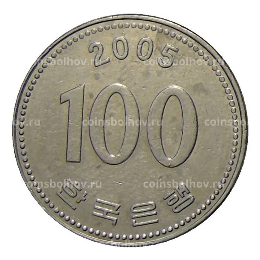 Монета 100 вон 2005 года Южная Корея