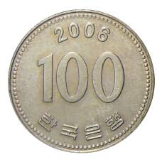 Монета 100 вон 2006 года Южная Корея (аверс)