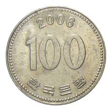 Монета 100 вон 2006 года Южная Корея (аверс)