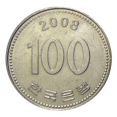 Монета 100 вон 2008 года Южная Корея (аверс)