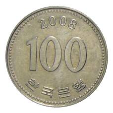Монета 100 вон 2008 года Южная Корея (аверс)