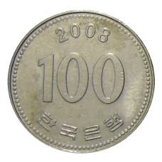 Монета 100 вон 2008 года Южная Корея (аверс)