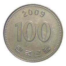 Монета 100 вон 2009 года Южная Корея (аверс)