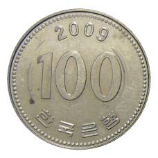 Монета 100 вон 2009 года Южная Корея (аверс)