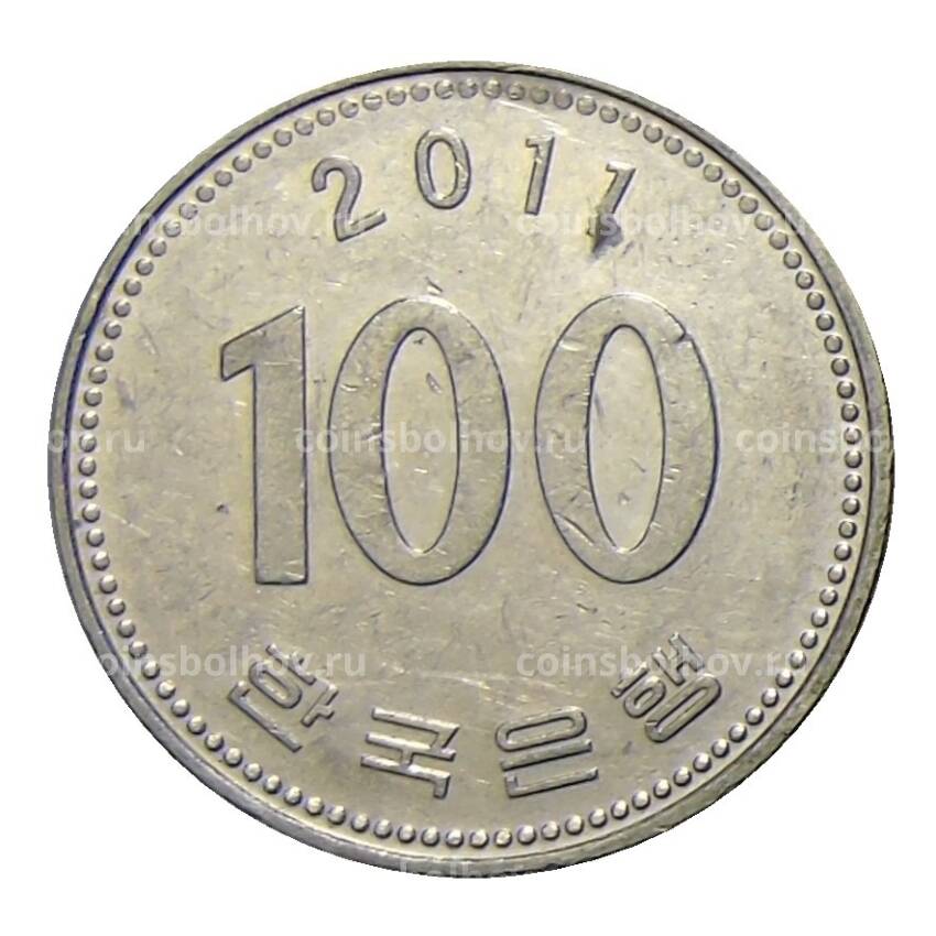 Монета 100 вон 2011 года Южная Корея