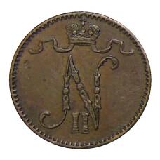 Монета 1 пенни 1914 года Русская Финляндия (реверс)