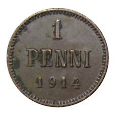 Монета 1 пенни 1914 года Русская Финляндия (аверс)