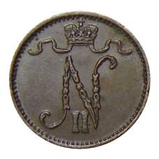 Монета 1 пенни 1914 года Русская Финляндия (реверс)