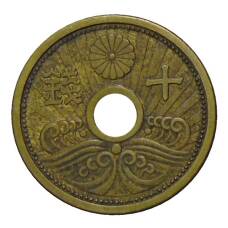 Монета 10 сен 1939 года Япония (аверс)