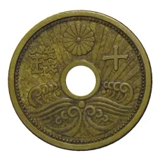 Монета 10 сен 1939 года Япония (аверс)