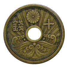Монета 10 сен 1939 года Япония (аверс)