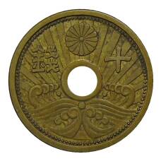 Монета 10 сен 1939 года Япония (аверс)