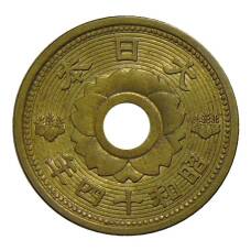 Монета 10 сен 1939 года Япония (реверс)